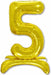 26 Inch Gold Stand Up Number 5 Balloon