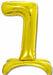 26-Inch Gold Stand-Up Number 7 Balloon