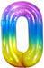 34" Jelly Rainbow Number 0 Balloon