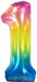 34-Inch Jelly Rainbow Number 1 Balloon