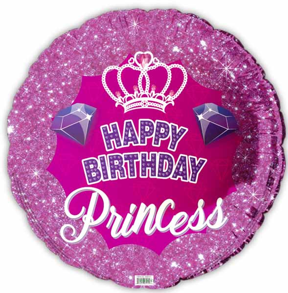 Happy Birthday Princess 18" Foil Balloon