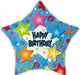 Happy Birthday Star 18-Inch Foil Balloon