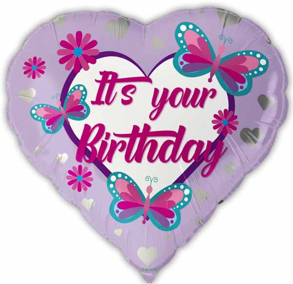It's Your Birthday Heart Foil Balloon, 18 Inch