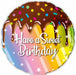 Have A Sweet Birthday Chocolate & Sprinkles 18" Round Foil Balloon (5/pk)