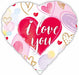 I Love You Pastel Heart Foil Balloon, 18 Inch