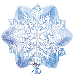 Blue Christmas Snowflake Balloon 18" (5/pk)