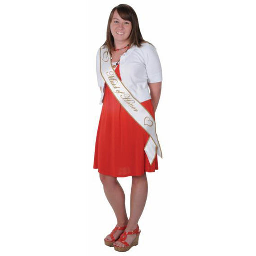 "Maid Of Honor Satin Sash - 1/Pk"