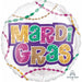 "Mardi Gras Latex Balloon Package - 40 Assorted Colors, 18-Inch Round Shape"