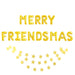 Merry Friendsmas Gold Foil Balloons