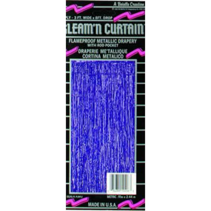 "Metallic Purple Curtain - 3'X8' 2-Ply, Pack Of 1"