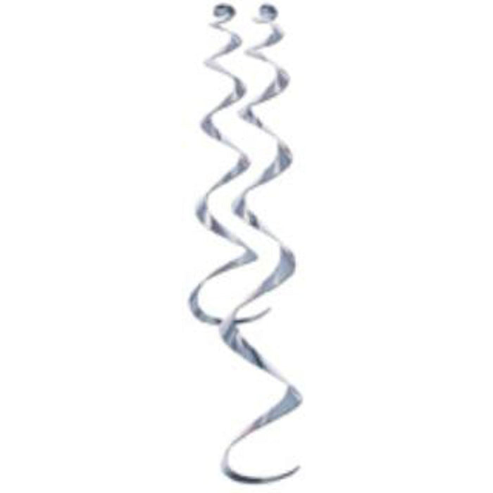 Twirly Party Whirlys Silver (6/Package)
