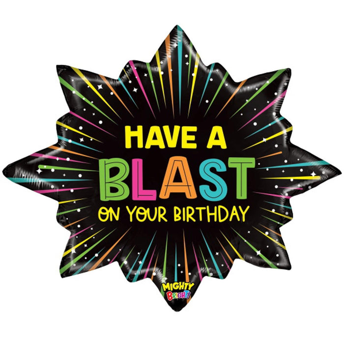 Mighty Bday Blast Balloon Package - 32" Shape Mbc Pkg