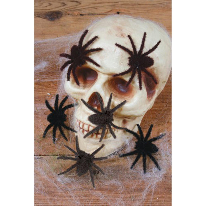 Mini Hairy Spider Black (6/Card)