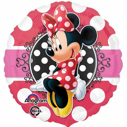 "Minnie Mouse Portrait Wall Art - 18" Round Frame"