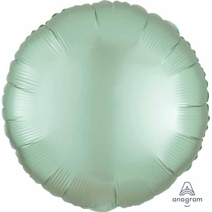 Mint Green Satin Luxe Tablecloth - 18" Round Package