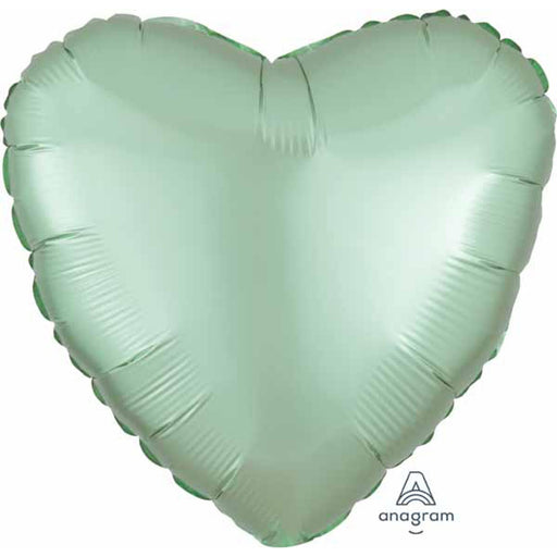 "Mint Green Heart Satin Balloon - 18 Inches"