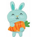 "Minty Bunny And Carrot Balloon Set - 34" Shape"