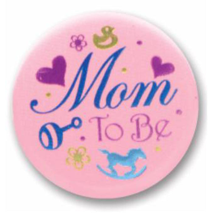 Mom To Be Satin Button 2" 6/Cs.