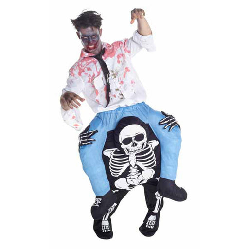 Morph Piggyback Skeleton Costume For Adults.
