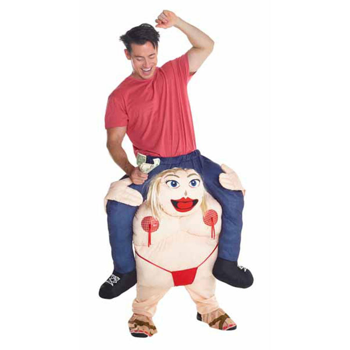 Morph Piggyback Adult Fat Stripper Costume