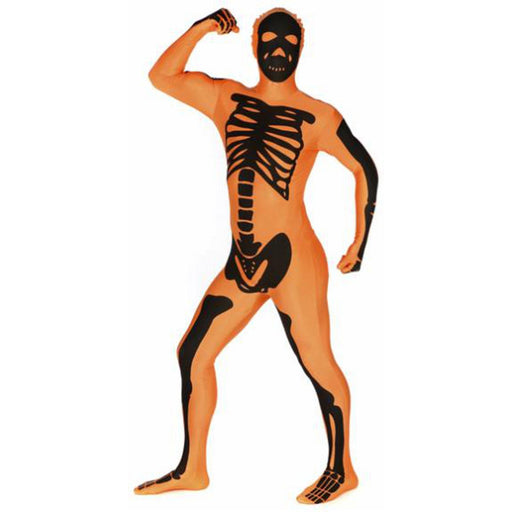 Morphsuit Premium Skeleton Orange 2Xl - Perfect For Halloween!