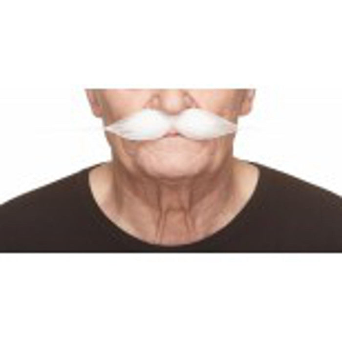 Synthetic Moustache For Costume And Parties - White