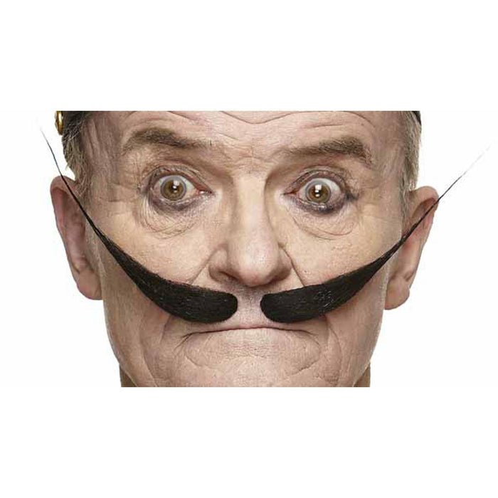Pointed Moustache Black - Self Adhesive