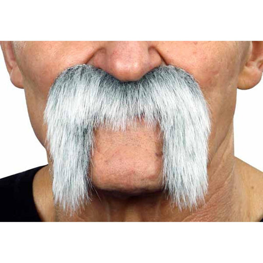 Synthetic Moustache For Costume And Parties - White/Grey
