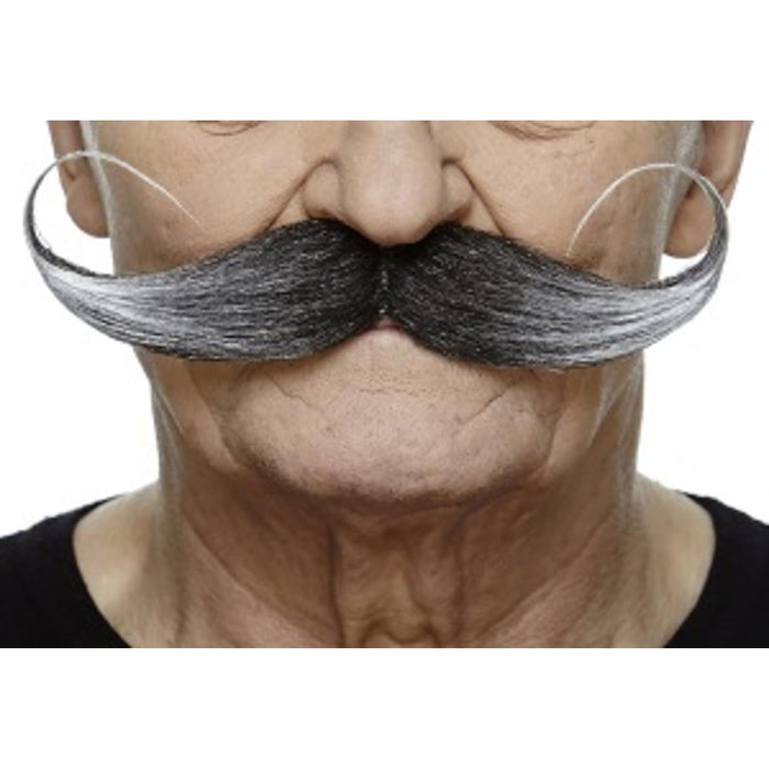 Hook Moustache  - Black/Grey
