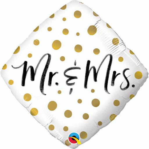 "Mr. & Mrs. Gold Dots Wedding Balloon Package"