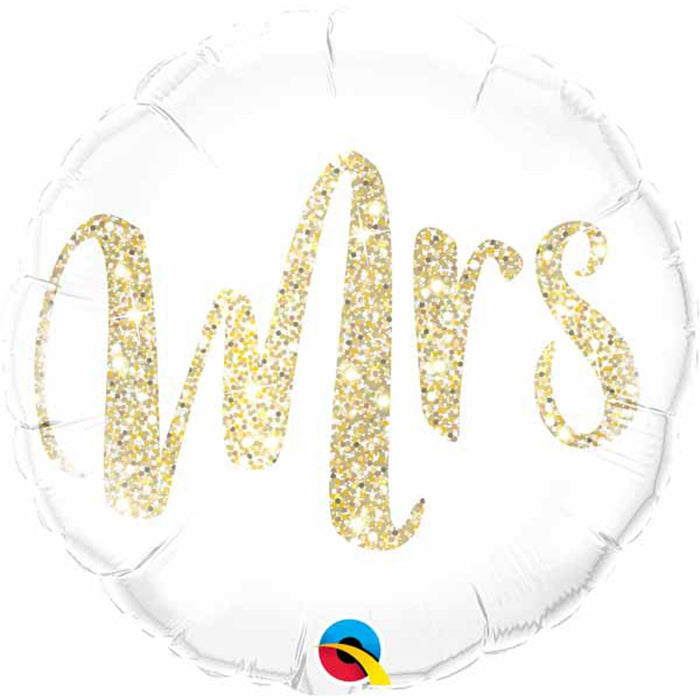 Mrs. Glitter Gold Party Balloon Package.
