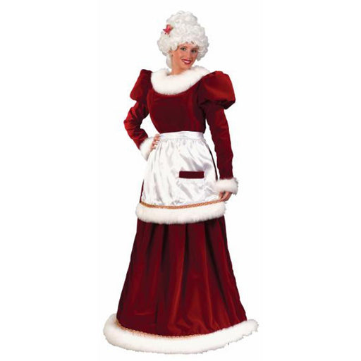 Mrs. Santa Suit In Red Velvet - One Size