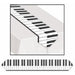 "Musical Table Runner - Printed Piano Key Board Design"