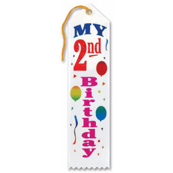 "My 2Nd Birthday Ribbon - Pack Of 6"