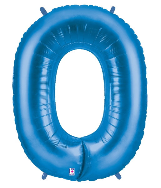 Meg aloon Blue Number 0 Balloon, 40 Inch
