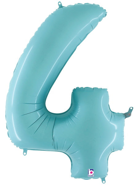Megaloon Pastel Blue Number 4 Balloon