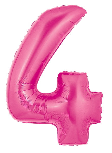Megaloon 40-Inch Pink Number 4 Balloon