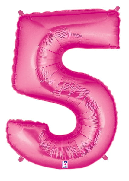 Megaloon 40 Inch Pink Number 5 Balloon