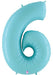 Megaloon Pastel Blue Number 6 Balloon