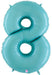 Megaloon Number 8 Balloon in Pastel Blue