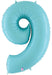 Megaloon Number 9 Balloon in Pastel Blue