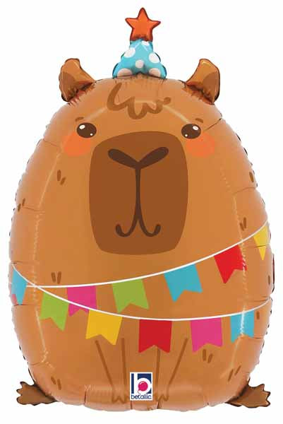 Party Capybara 23-Inch Shaped Foil Balloon