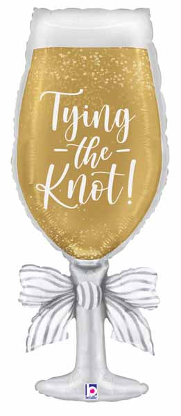 Tying the Knot Champagne 34-Inch Foil Balloon