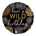Wild Birthday 18-Inch Round Foil Balloon