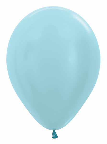 Sempertex Satin Light Blue 11-Inch Latex Balloons, 50 Pack