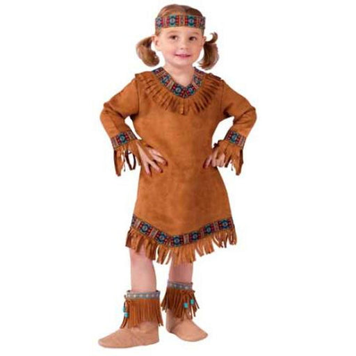 Native American Toddler Brown Costume - Girl Size 3T-4T (1/Pk)