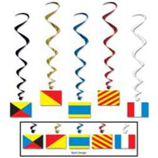 Nautical Flag Whirls – 5 Pack (3'4" In Length)