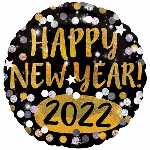 "New Year'S Eve Balloon Package With Holographic Design"