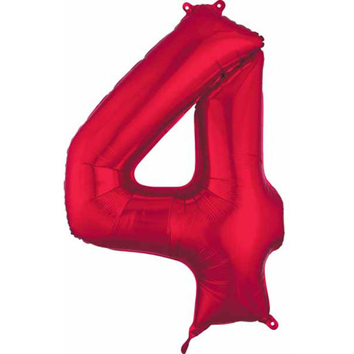 "Number #4 Red Package Shape - Hx L34"