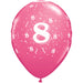 Number #8 Confetti 11" Trendy (50/Bg)